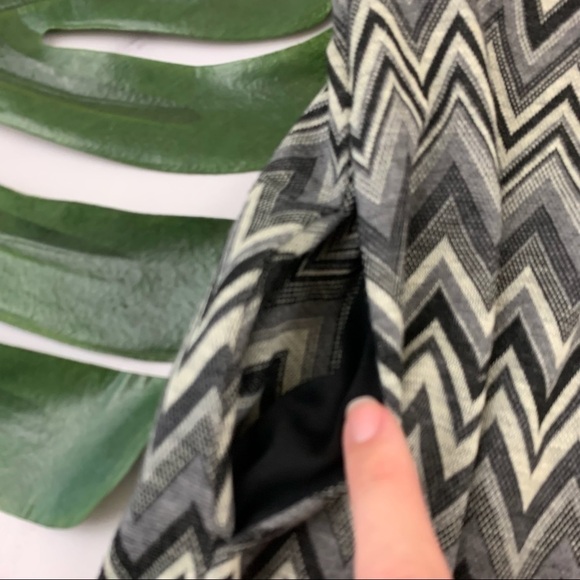 Modcloth black and gray striped cap sleeve sheath dress with pockets - Picture 5 of 12